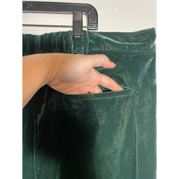 NWT Old Navy Green Velvet Taylor Wide Leg Pants High Rise Trousers Womens 2X - Picture 15 of 16